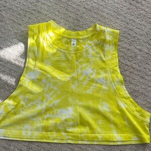 Lululemon Yellow Tie-Dye Sleeveless Top